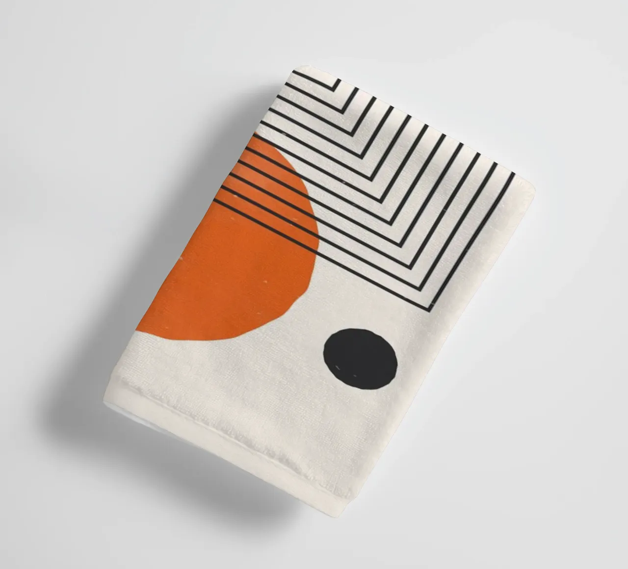 Abstrakte Geometrie – Modernes Linien Design Handtuch von Whole©