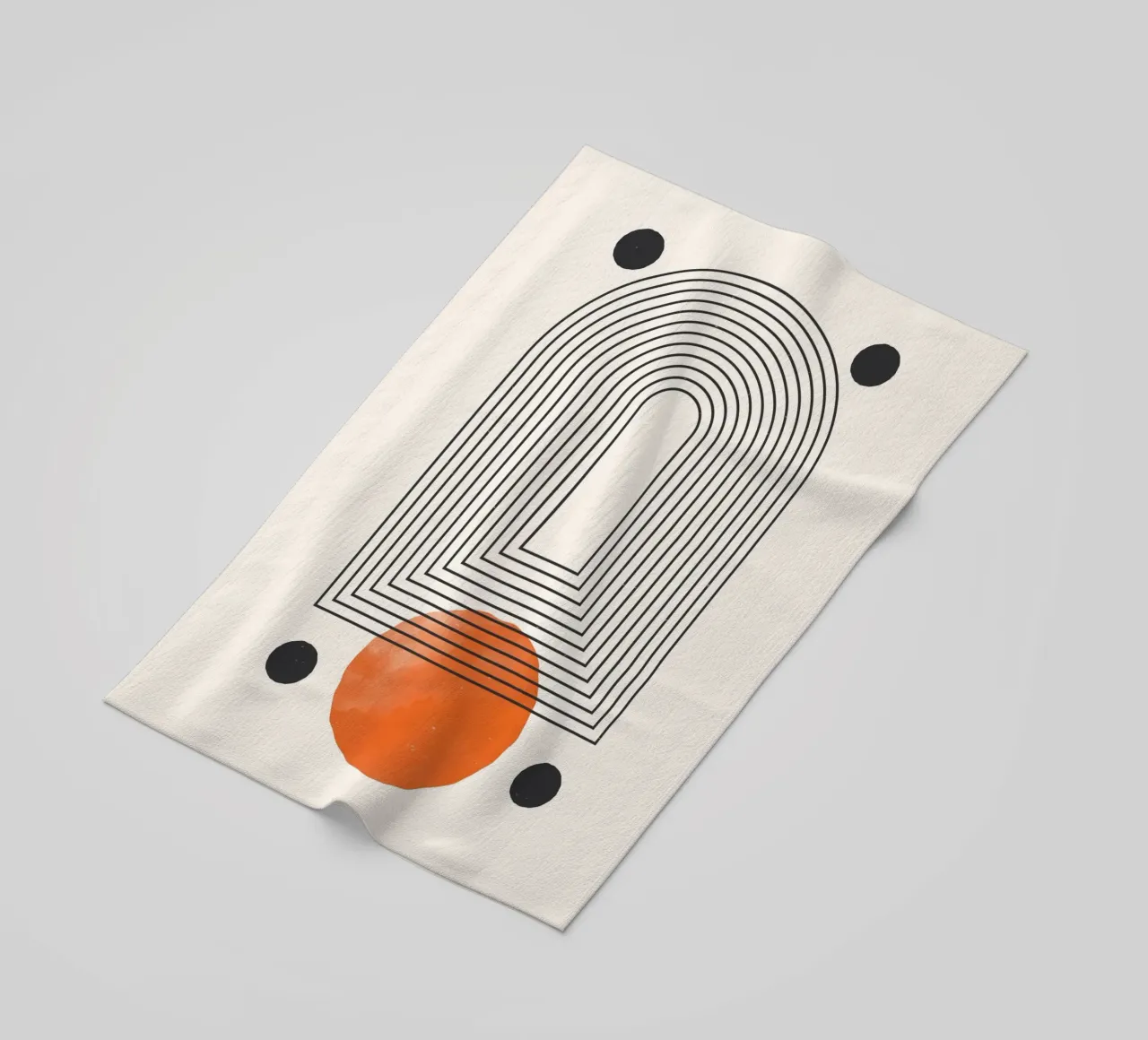 Abstract geometry - Modern line design beach towel by Whole©