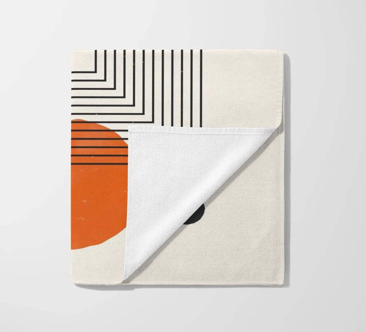 Abstract geometry - Modern line design beach towel by Whole©