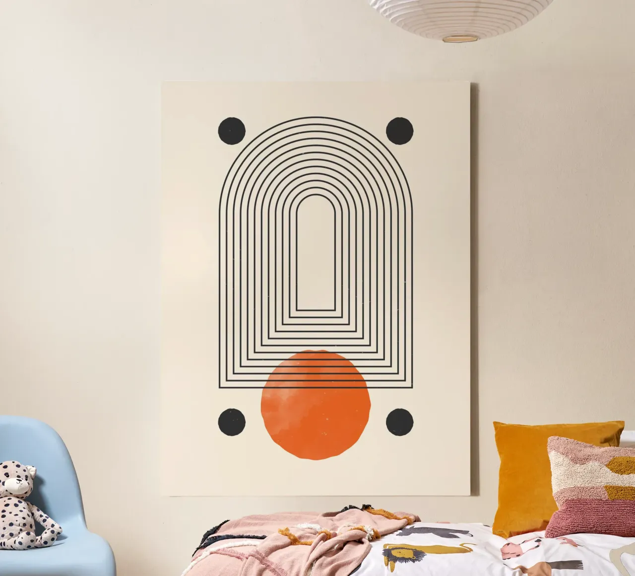 Abstract geometry - Modern line design canvas by Whole©