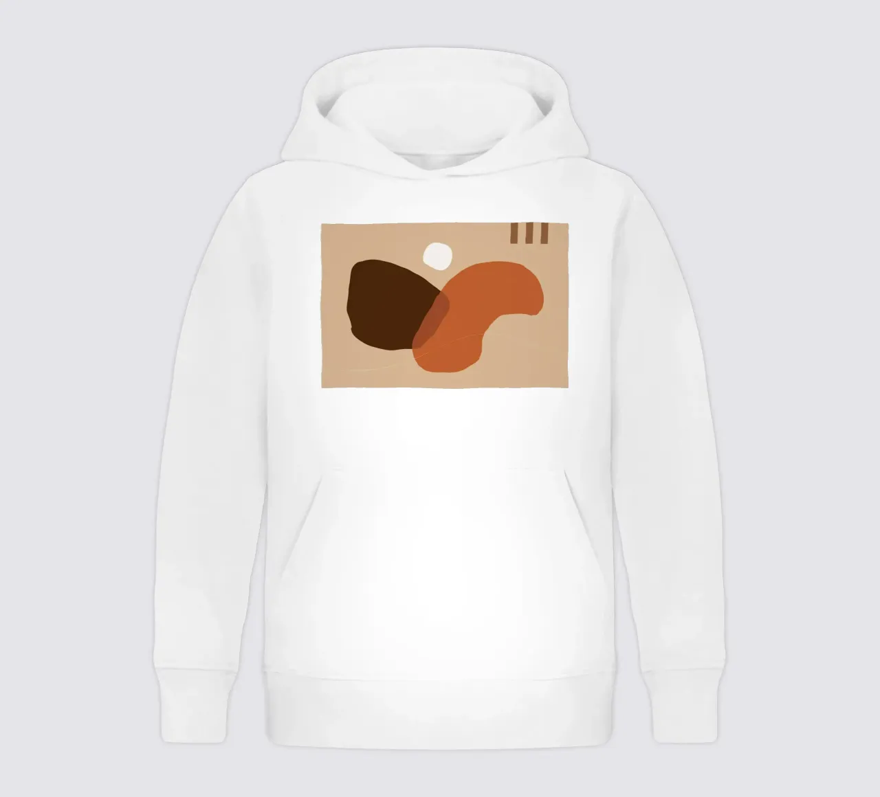 Abstracte vormen - Warme aardetinten kinder hoodie van Whole©