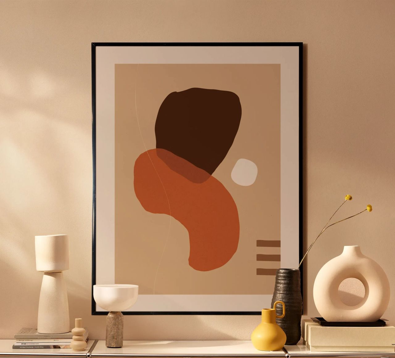 Formes abstraites - Tons chauds de terre poster de Whole©