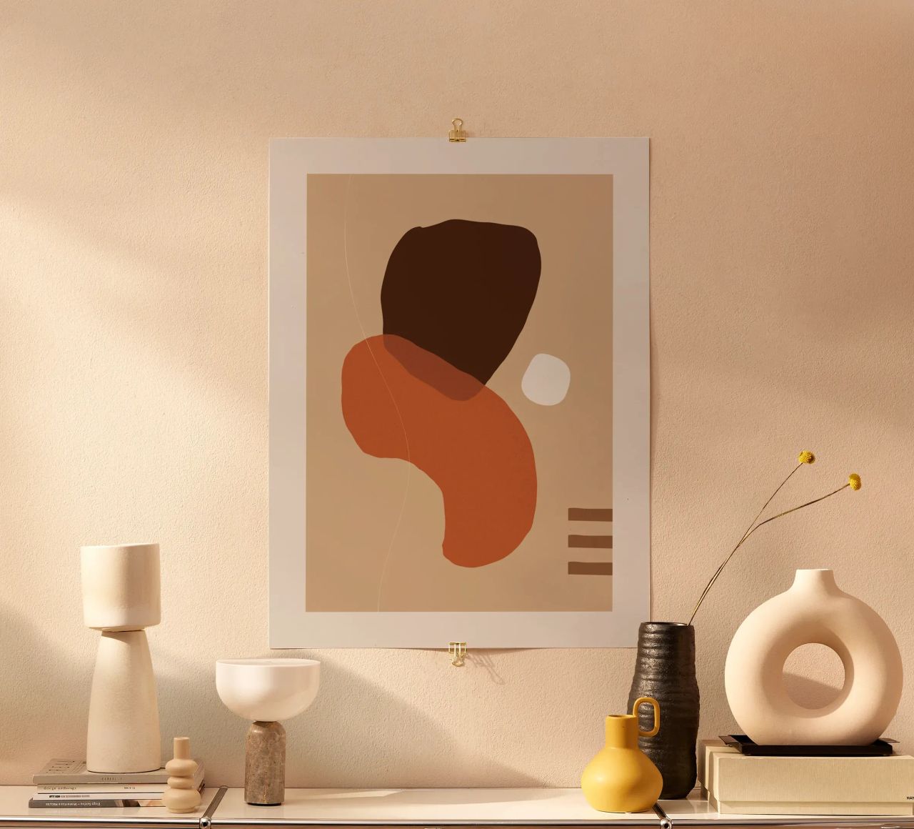 Formes abstraites - Tons chauds de terre poster de Whole©