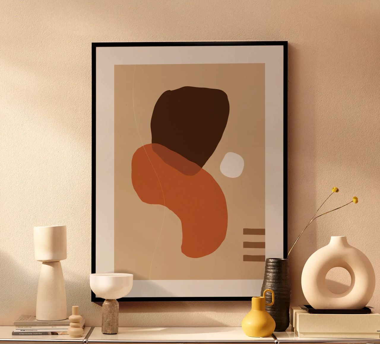 Formes abstraites - Tons chauds de terre poster de Whole©