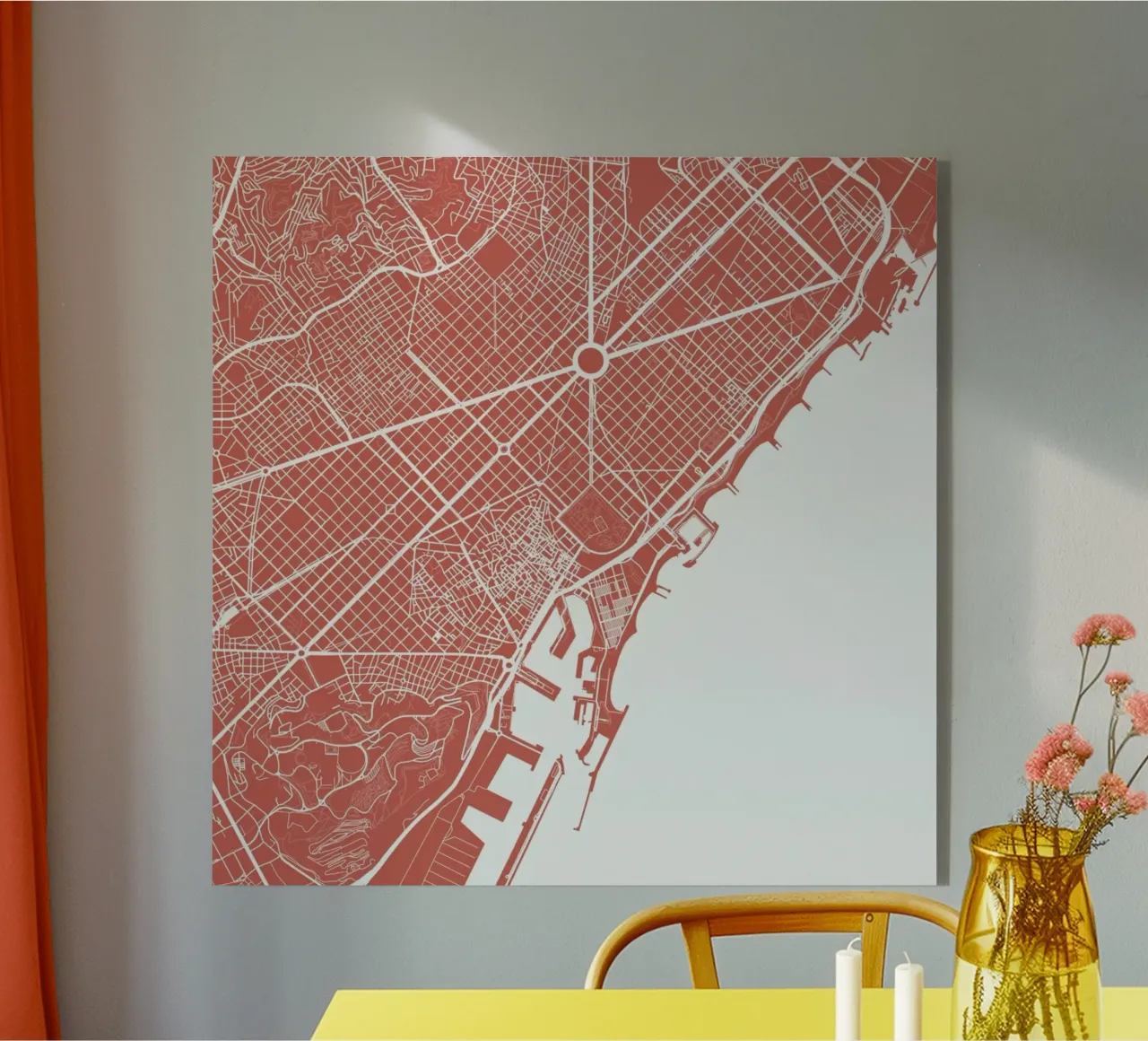 Barcelona Pink plexiglass da Urban Maps