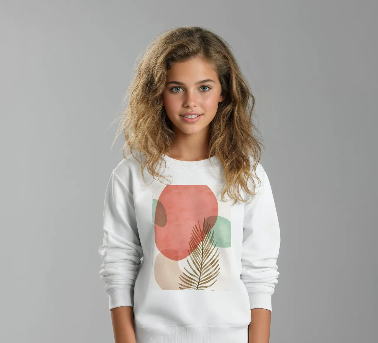 Tropical elegance - Abstract design kids sweatshirt by Whole©