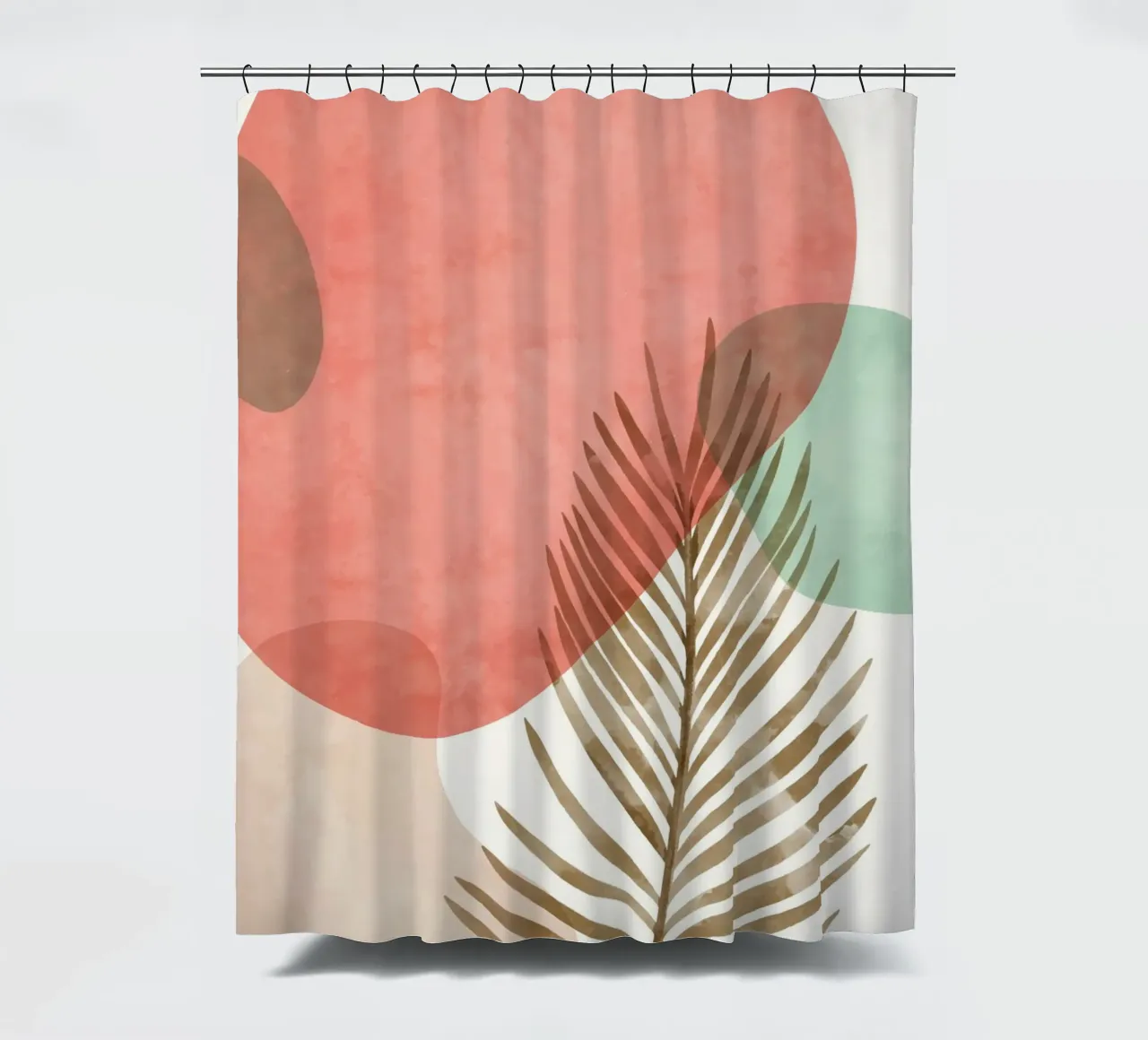 Tropische Eleganz – Abstraktes Design Duschvorhang von Whole©
