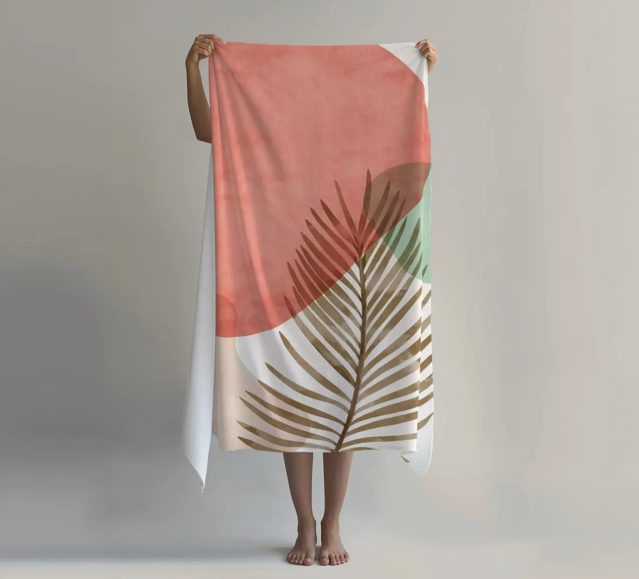 Tropical elegance - Abstract design beach towel by Whole©