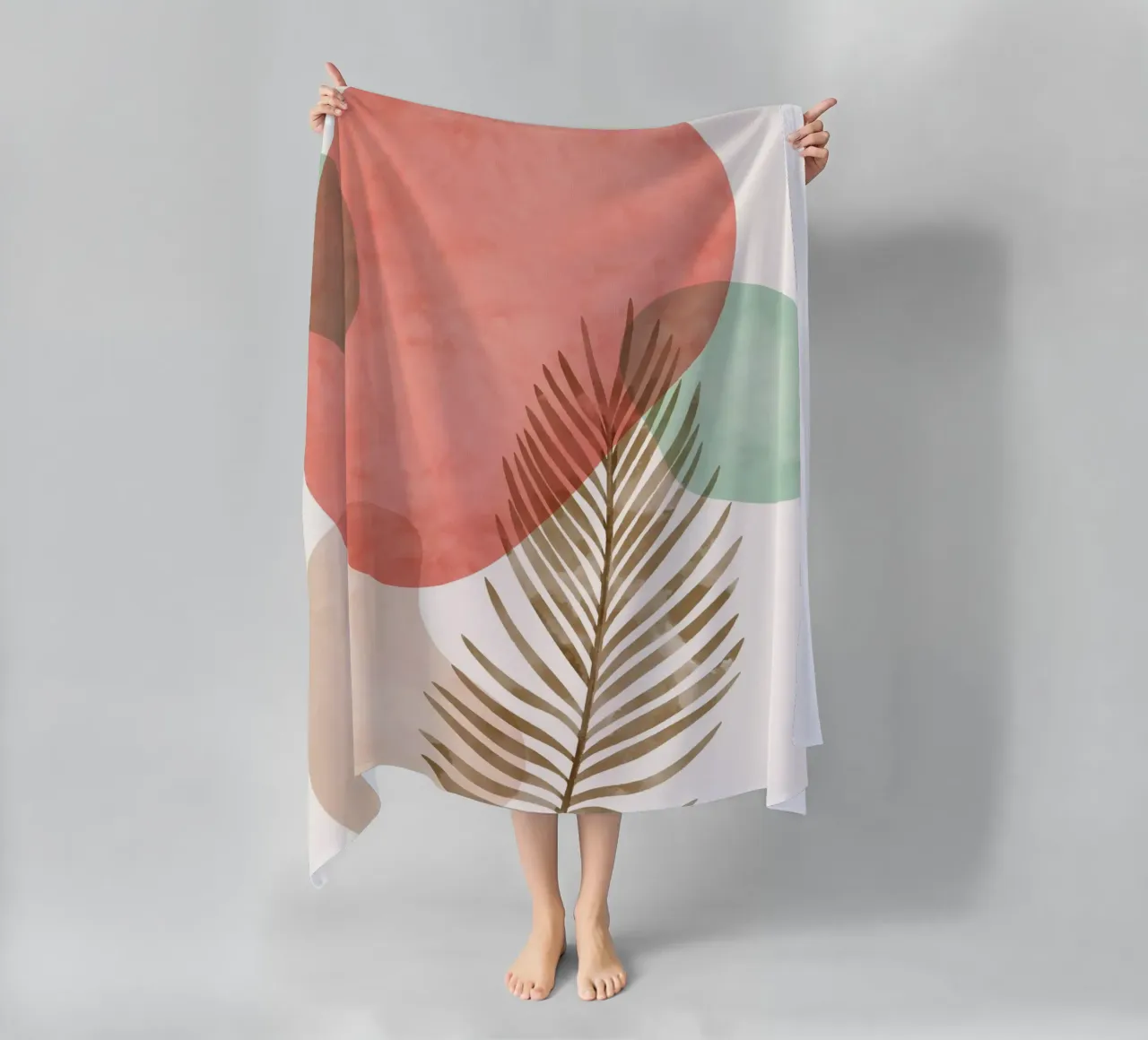 Tropical elegance - Abstract design beach towel by Whole©