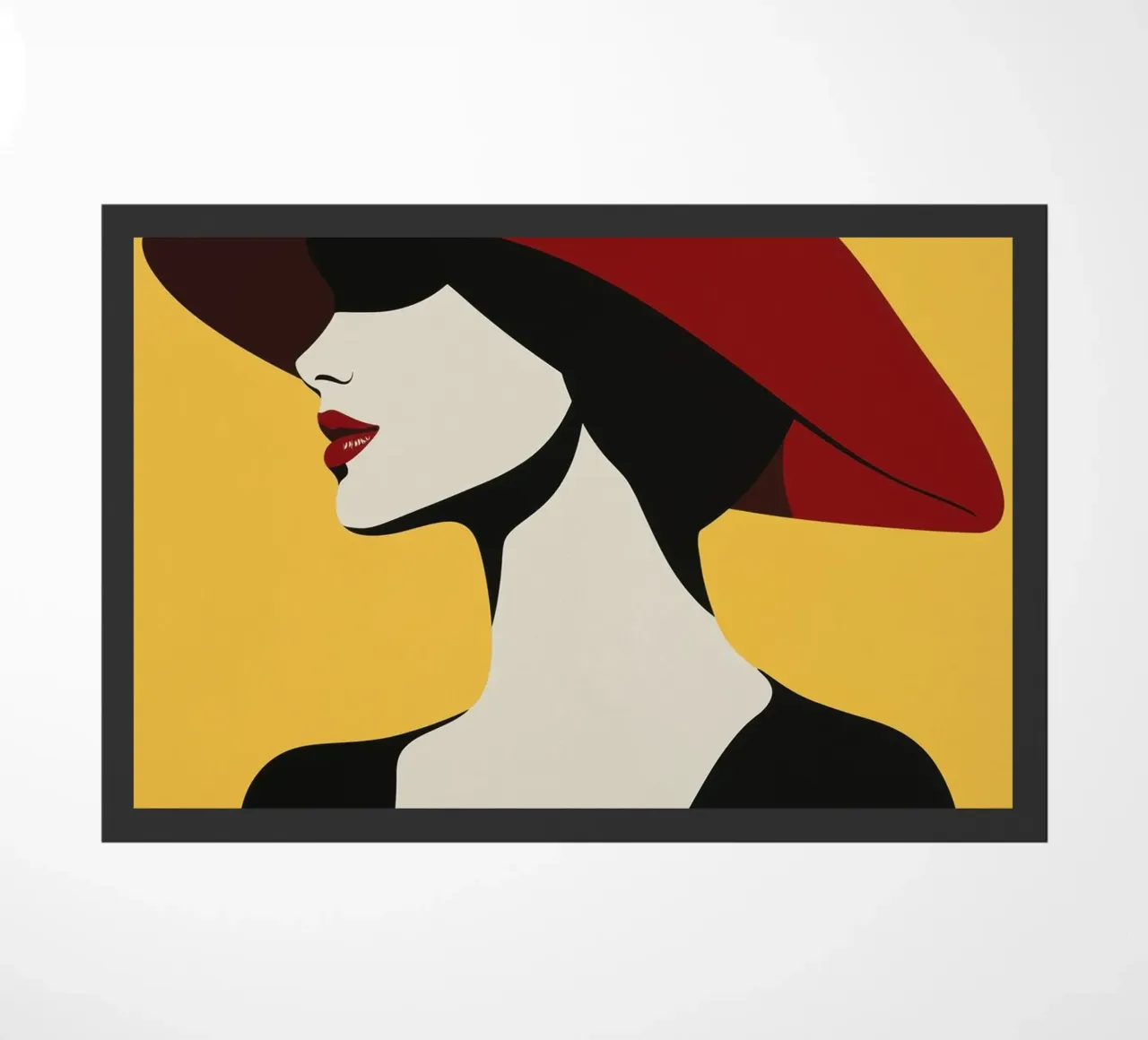 Donna con cappello rosso zerbino da Imagine