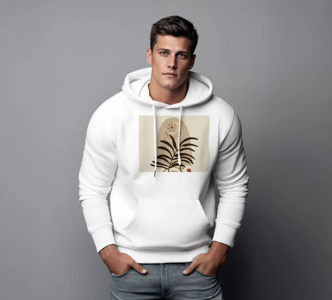 Natura boho - design astratto felpa con cappuccio da Whole©