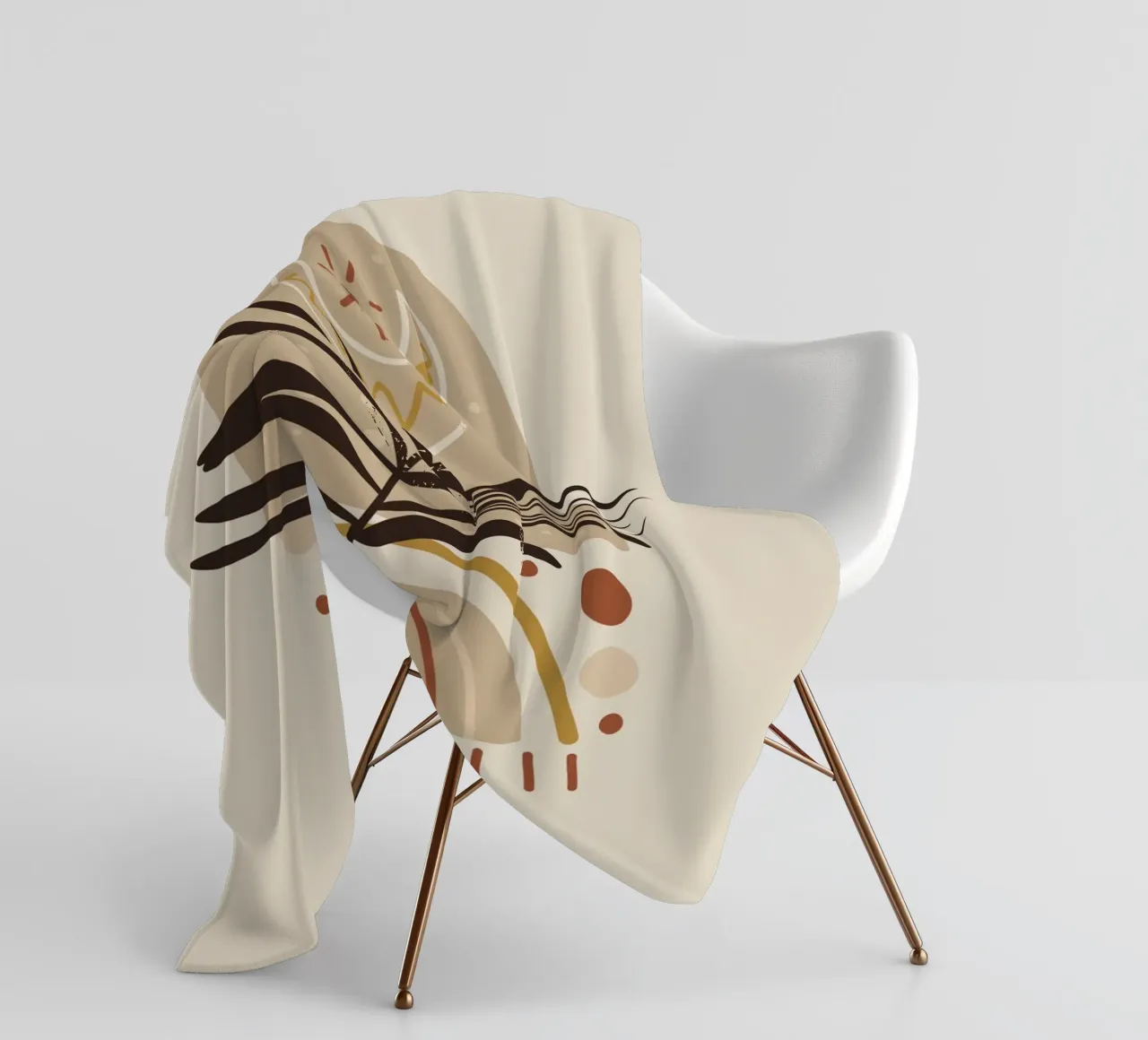 Natura boho - design astratto coperta in pile da Whole©