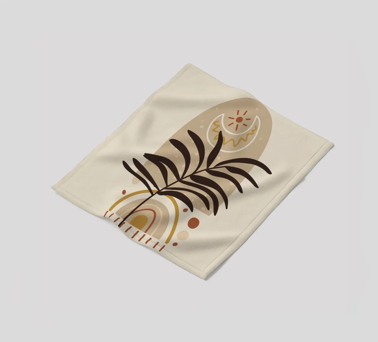 Natura boho - design astratto coperta in pile da Whole©