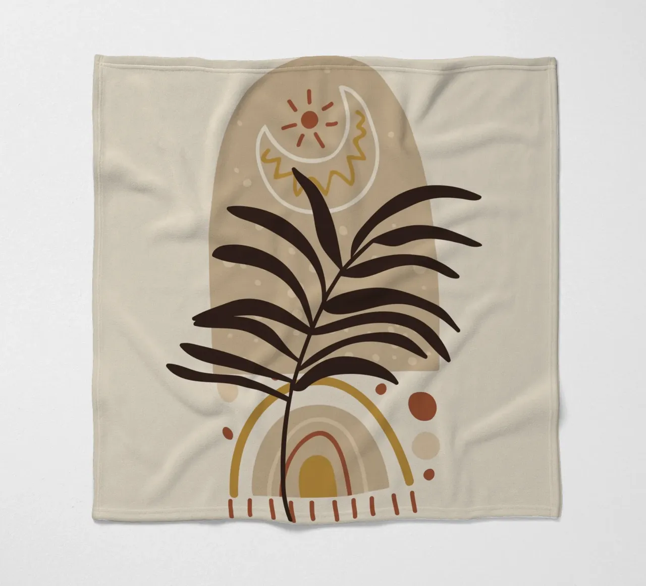 Natura boho - design astratto coperta in pile da Whole©