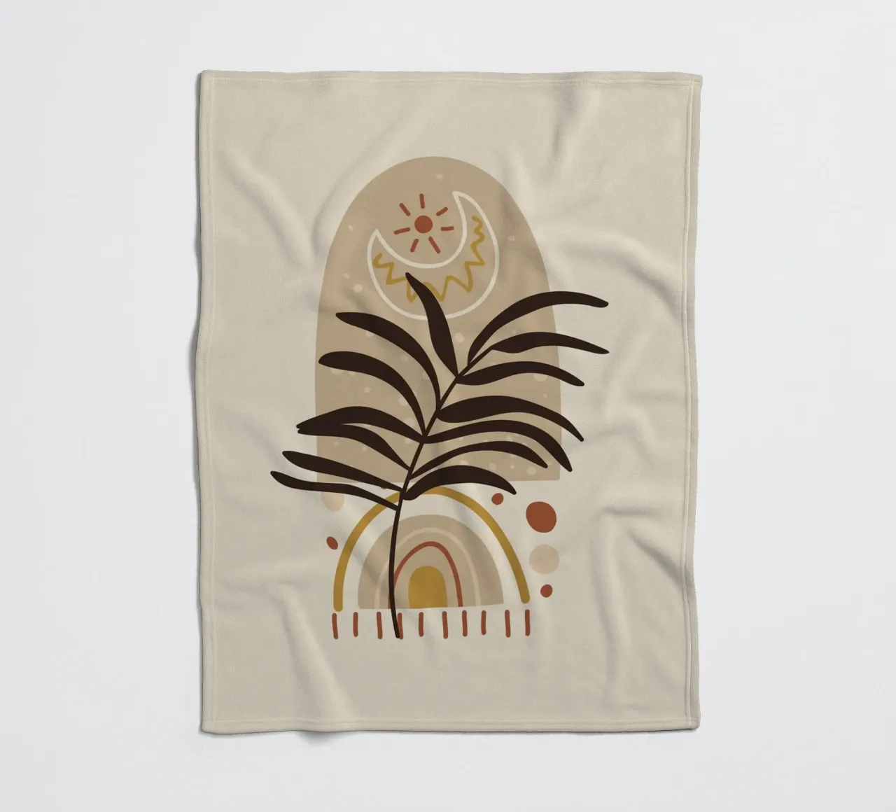 Natura boho - design astratto coperta in pile da Whole©