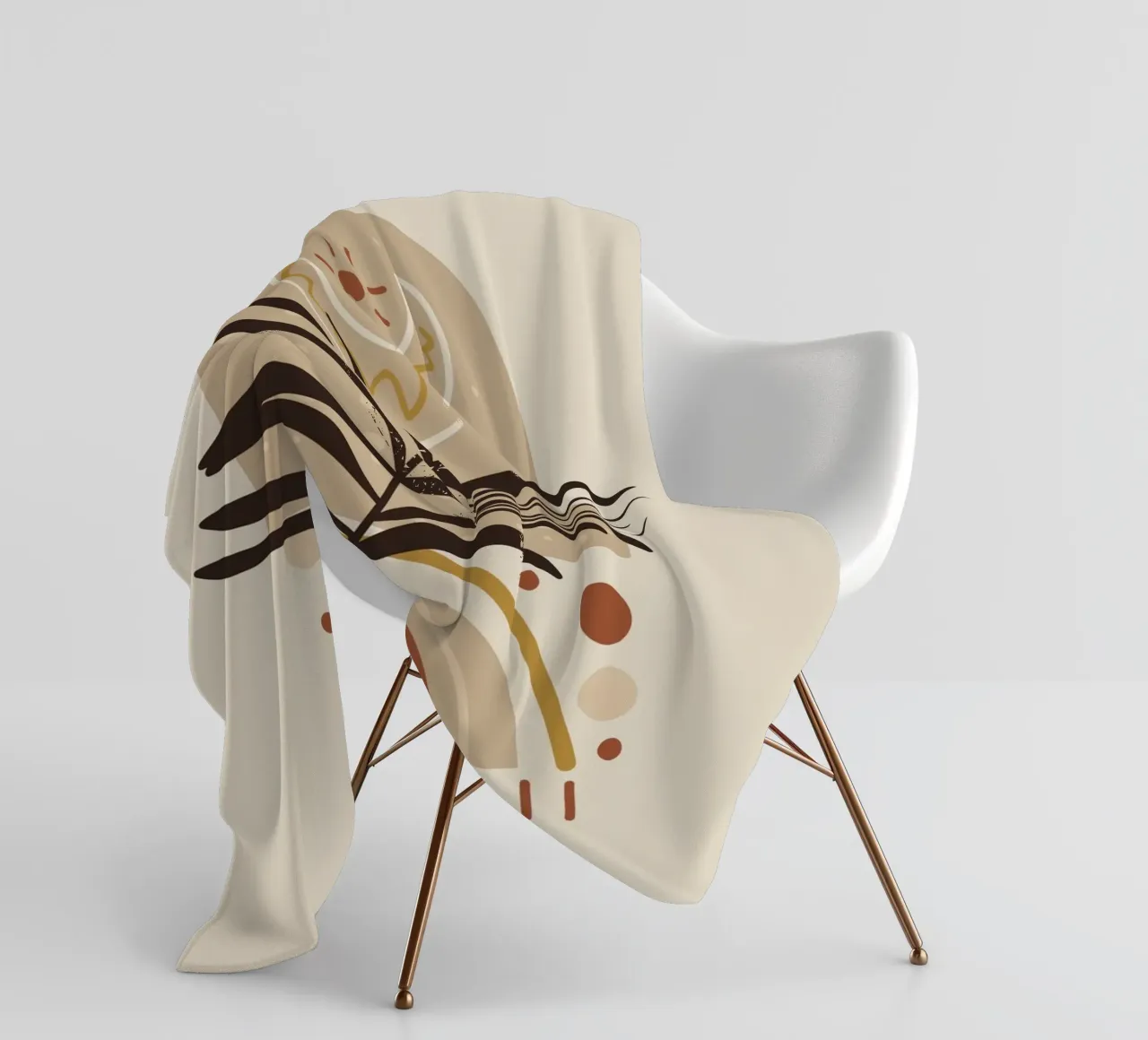 Natura boho - design astratto coperta in pile da Whole©