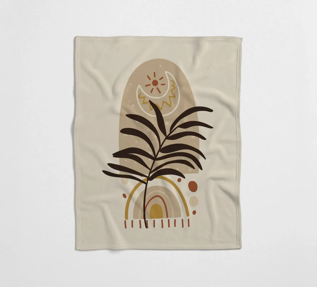 Natura boho - design astratto coperta in pile da Whole©