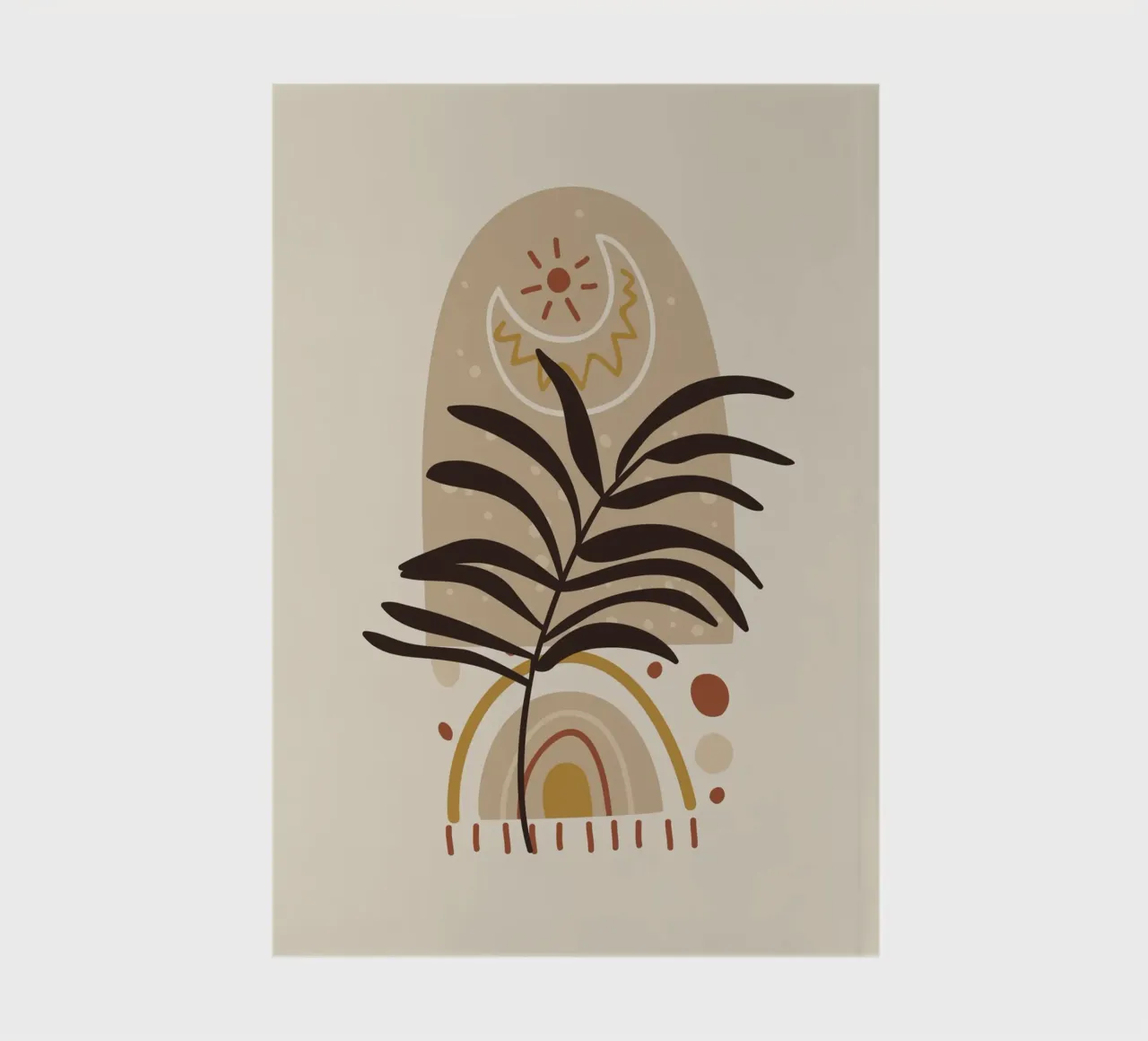 Boho nature - abstract design notebook by Whole©