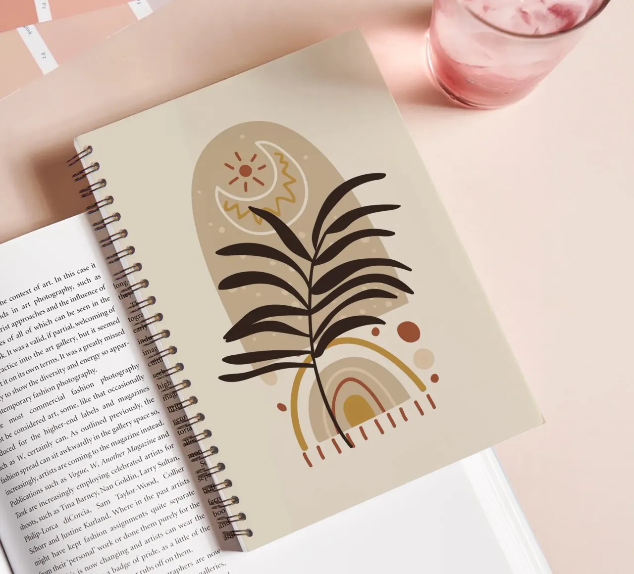 Boho nature - abstract design spiral notebook by Whole©