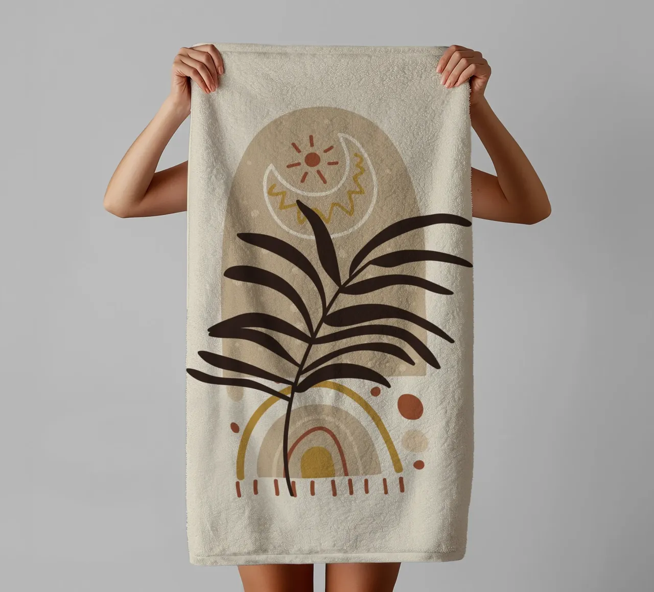 Boho nature - abstract design towel by Whole©