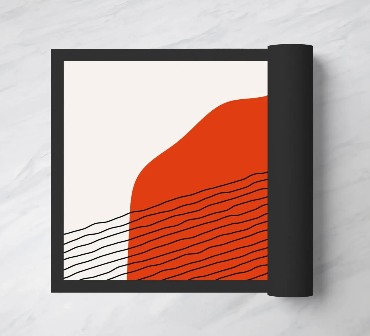 Abstract waves - Minimalist design doormat by Whole©