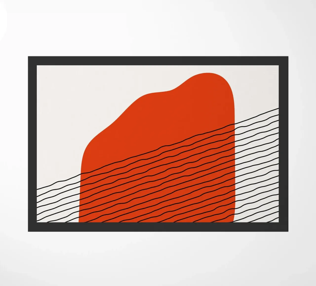 Abstract waves - Minimalist design doormat by Whole©