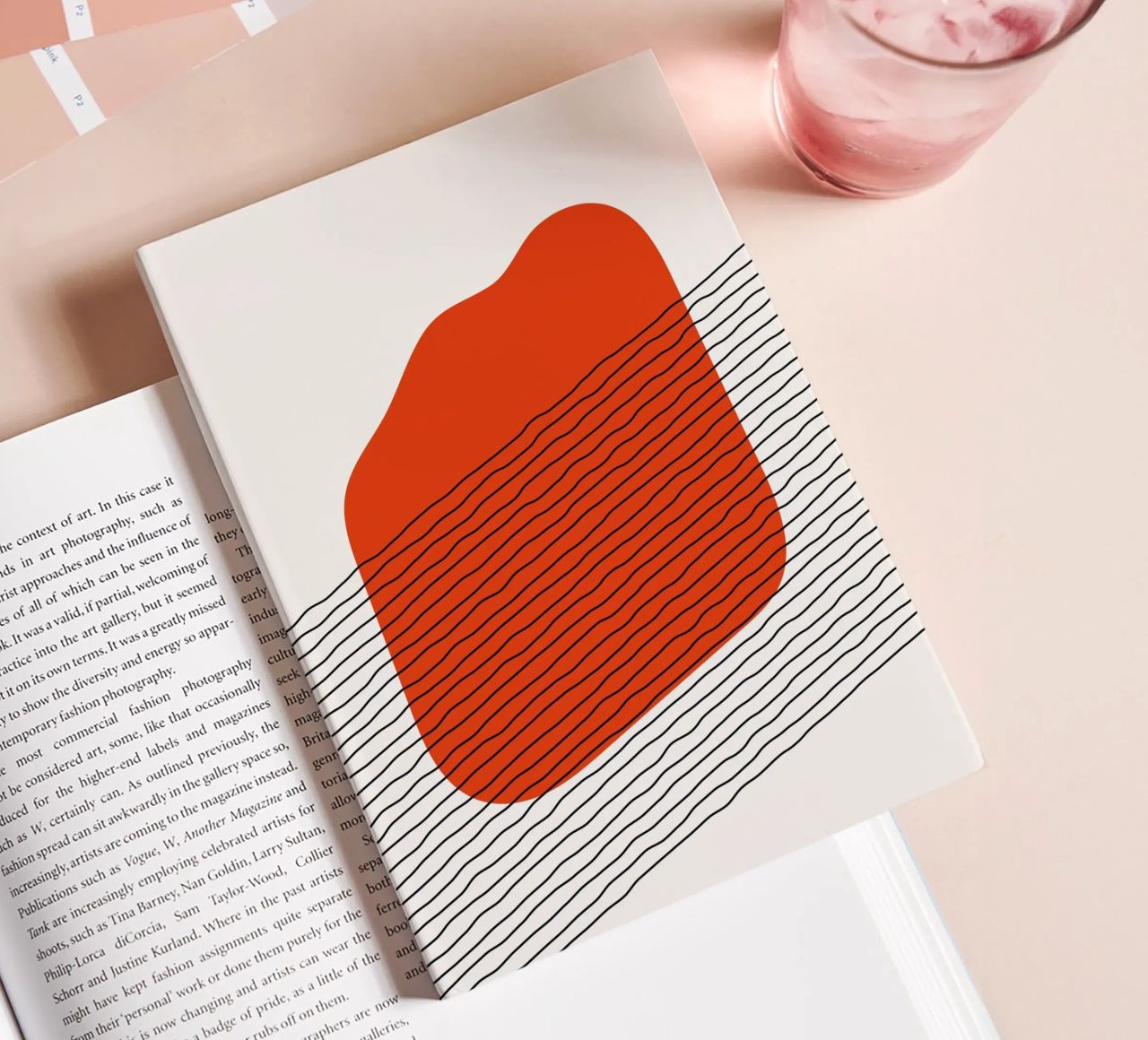Abstract waves - Minimalist design notebook by Whole©