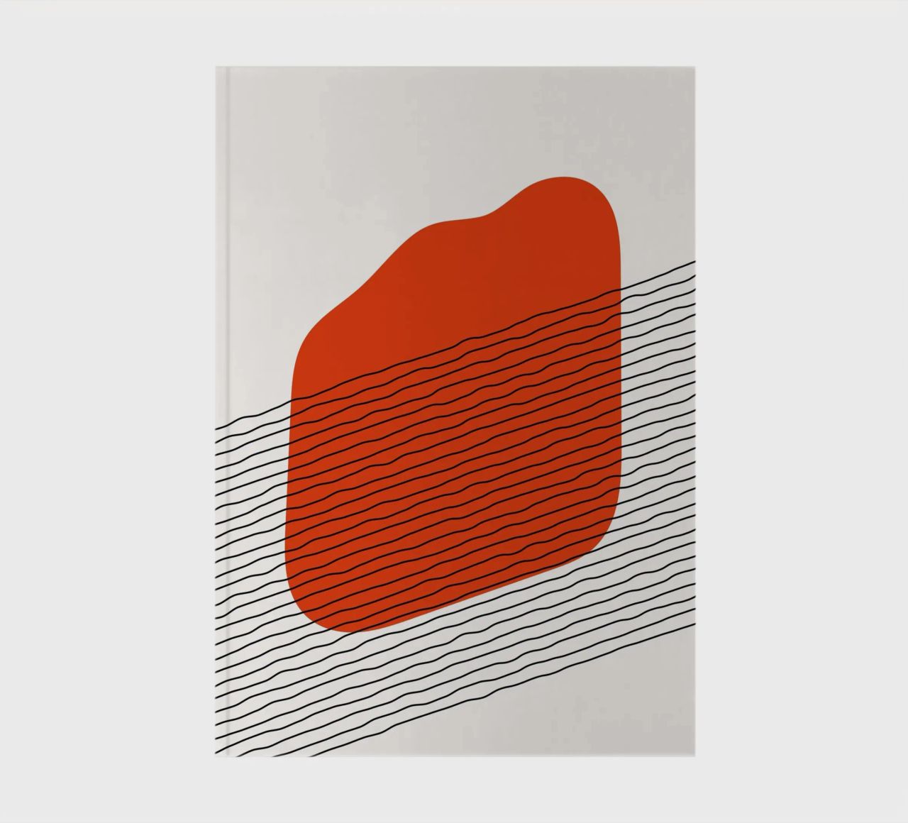 Abstract waves - Minimalist design notebook by Whole©