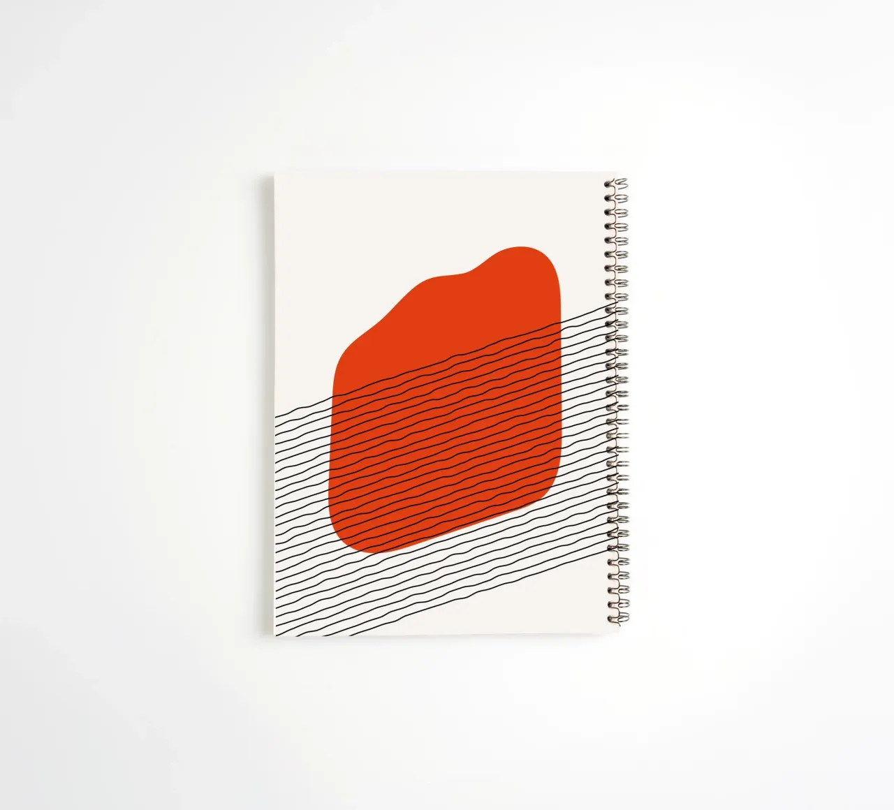 Abstract waves - Minimalist design spiral notebook by Whole©