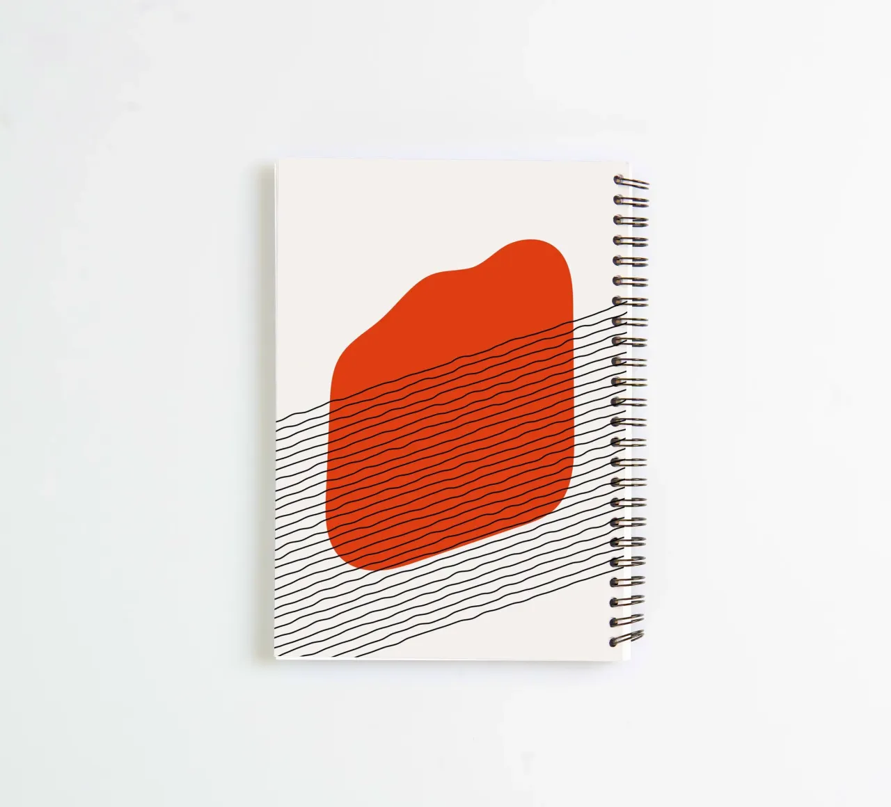Abstract waves - Minimalist design spiral notebook by Whole©