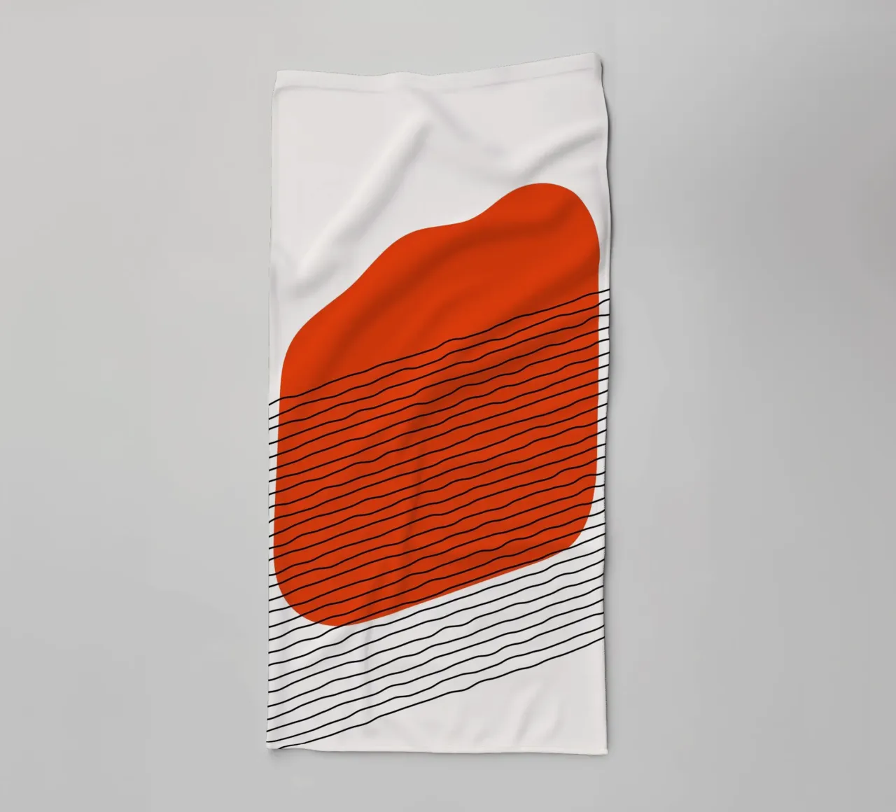 Abstracte golven - Minimalistisch ontwerp badhanddoek van Whole©