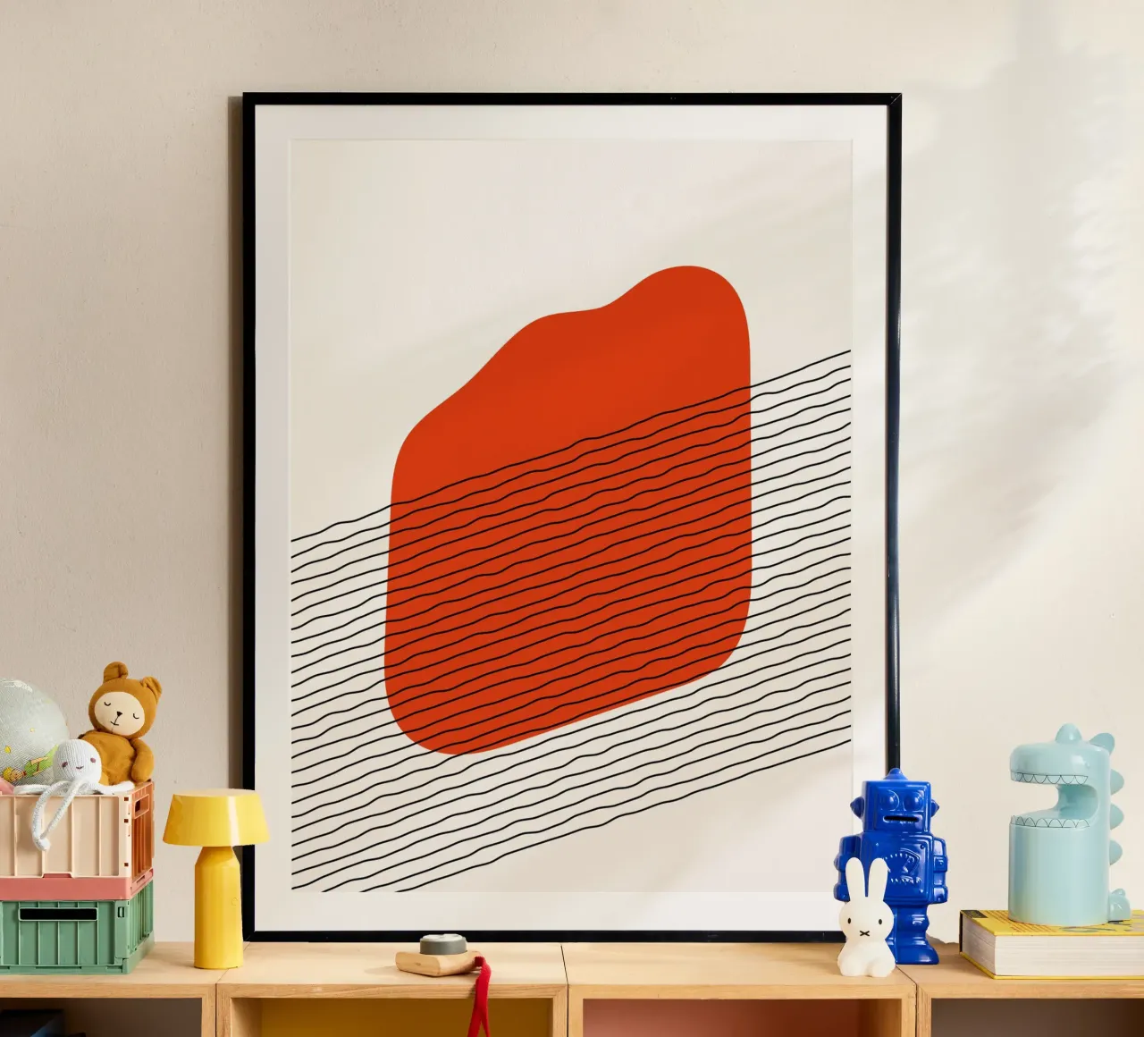 Abstract waves - Minimalist design hahnemühle by Whole©
