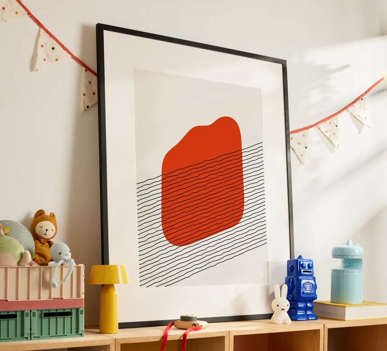 Abstract waves - Minimalist design hahnemühle by Whole©