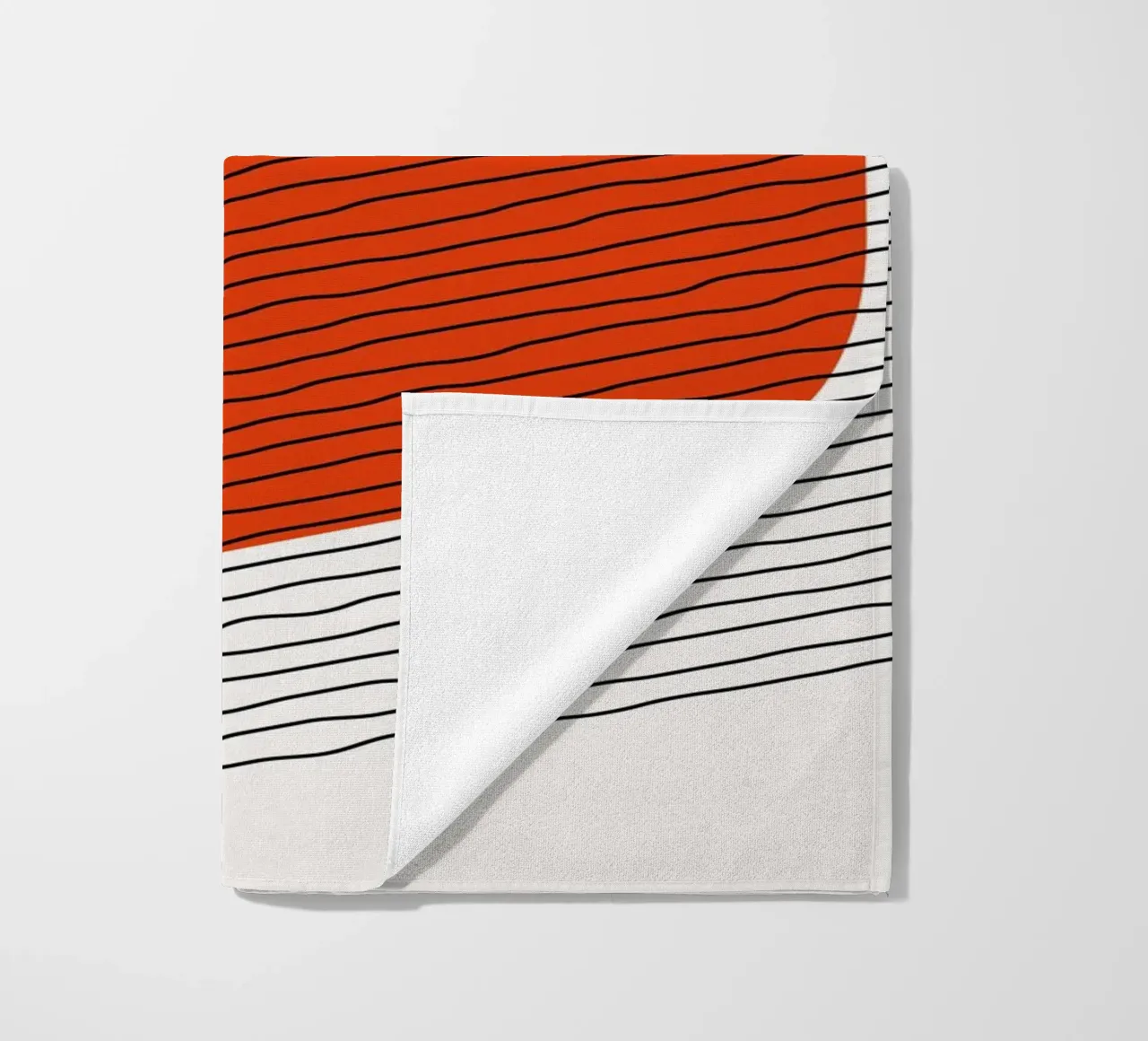 Abstract waves - Minimalist design beach towel by Whole©
