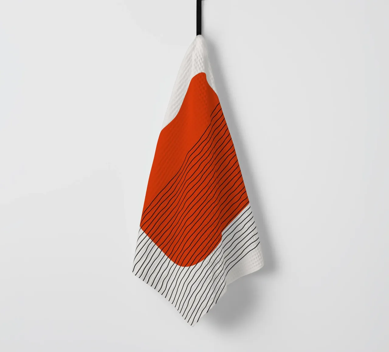 Abstracte golven - Minimalistisch ontwerp theedoek van Whole©