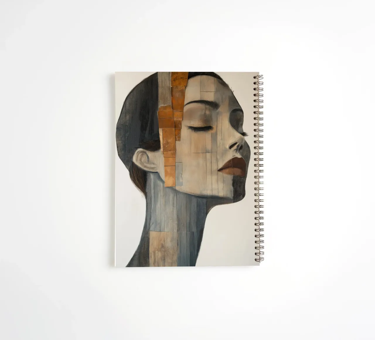 Abstract face spiral notebook by Imagine