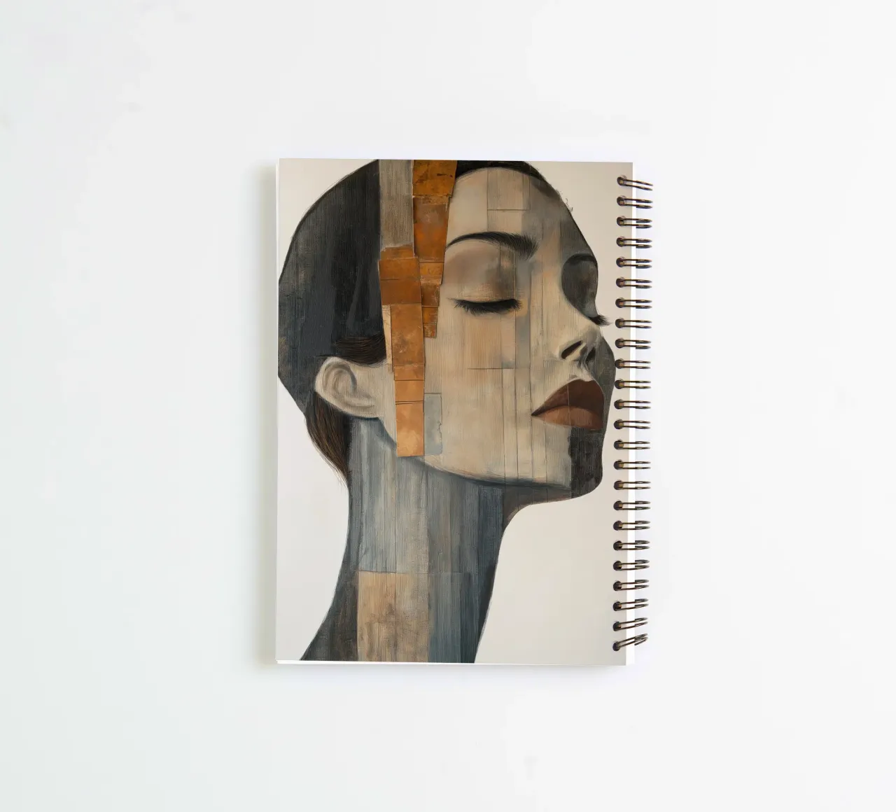Abstract face spiral notebook by Imagine