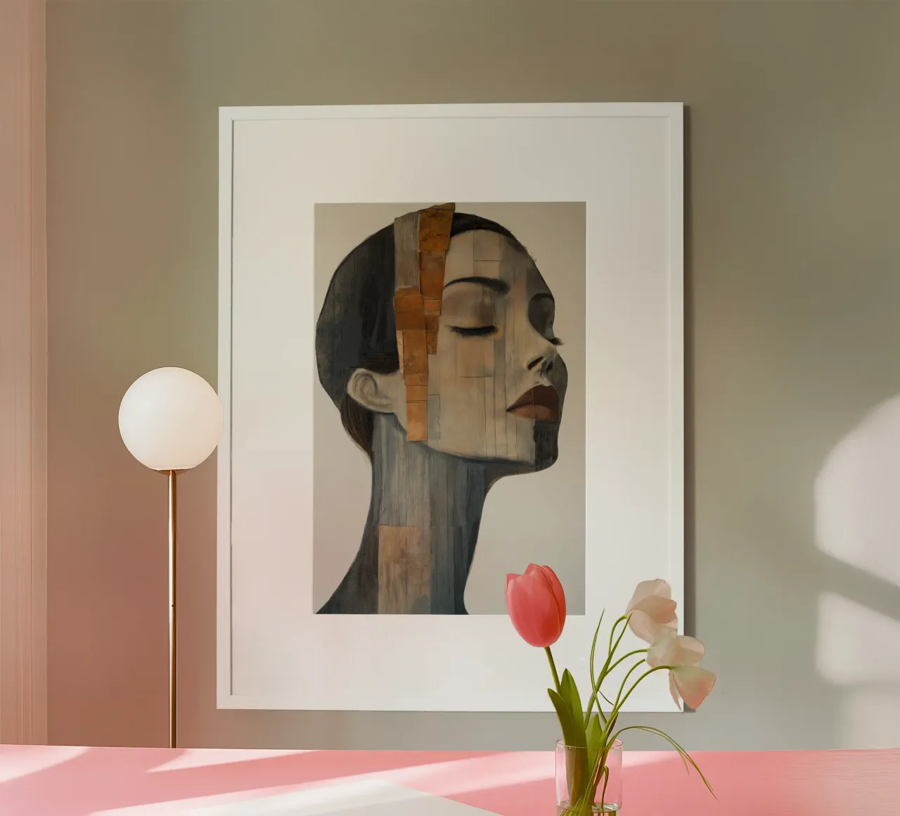 Abstract face hahnemühle by Imagine