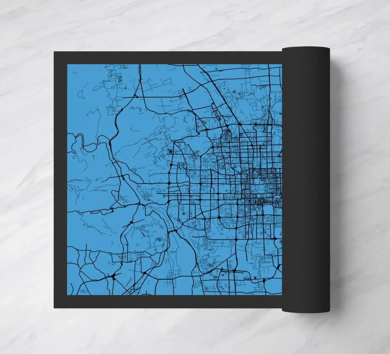 Bejing Blue doormat by Urban Maps