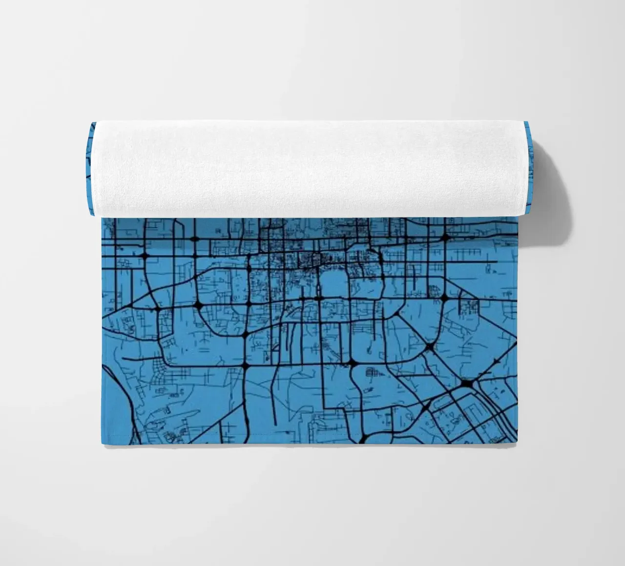 Bejing Blue beach towel by Urban Maps