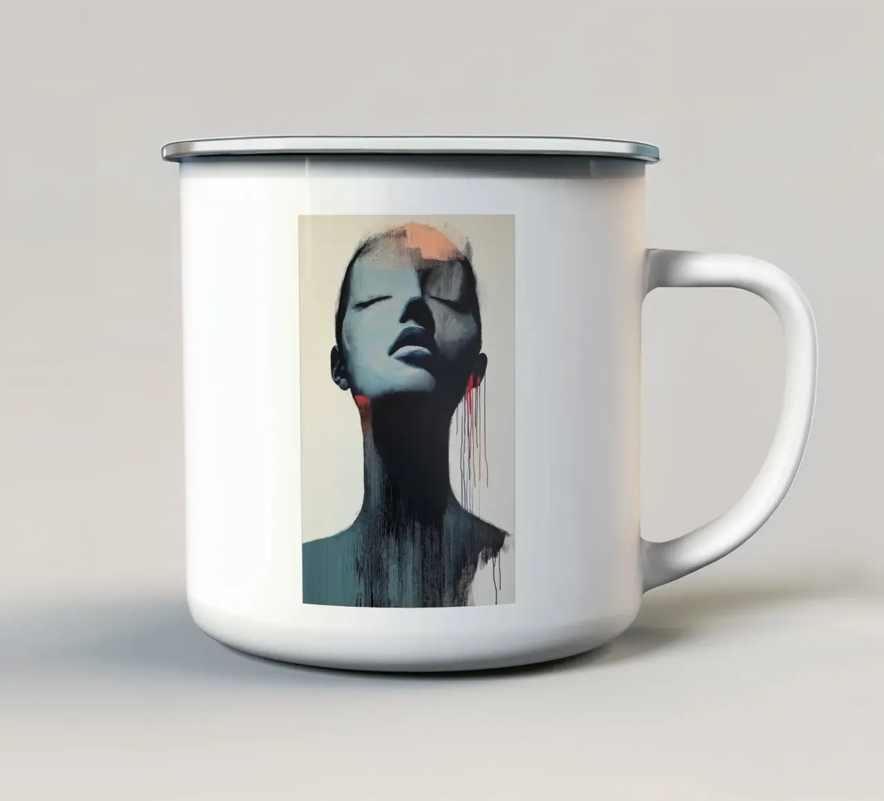 Donna astratta tazza in smalto da Imagine
