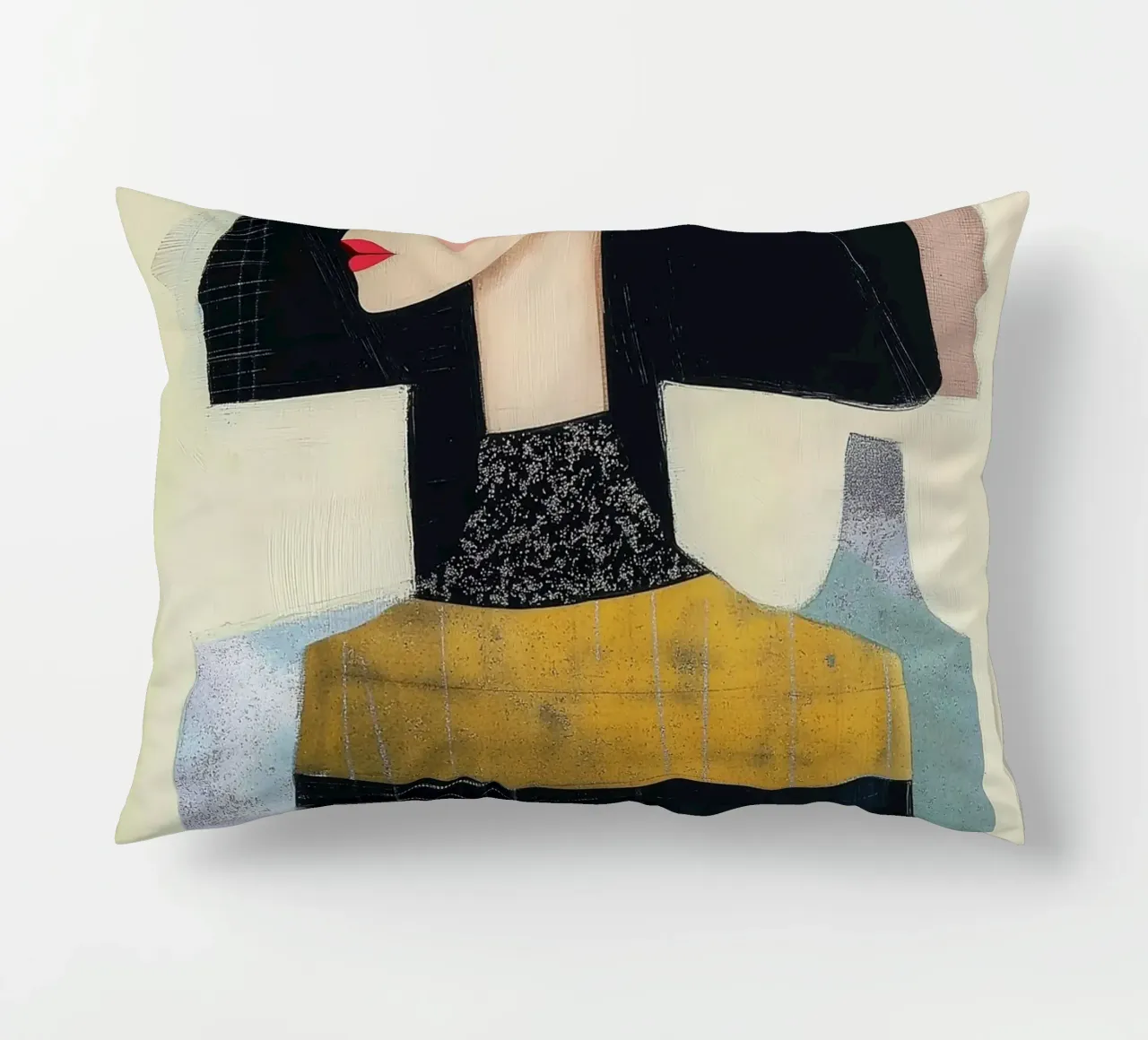 Abstract sisters decorative cushion by Imagine