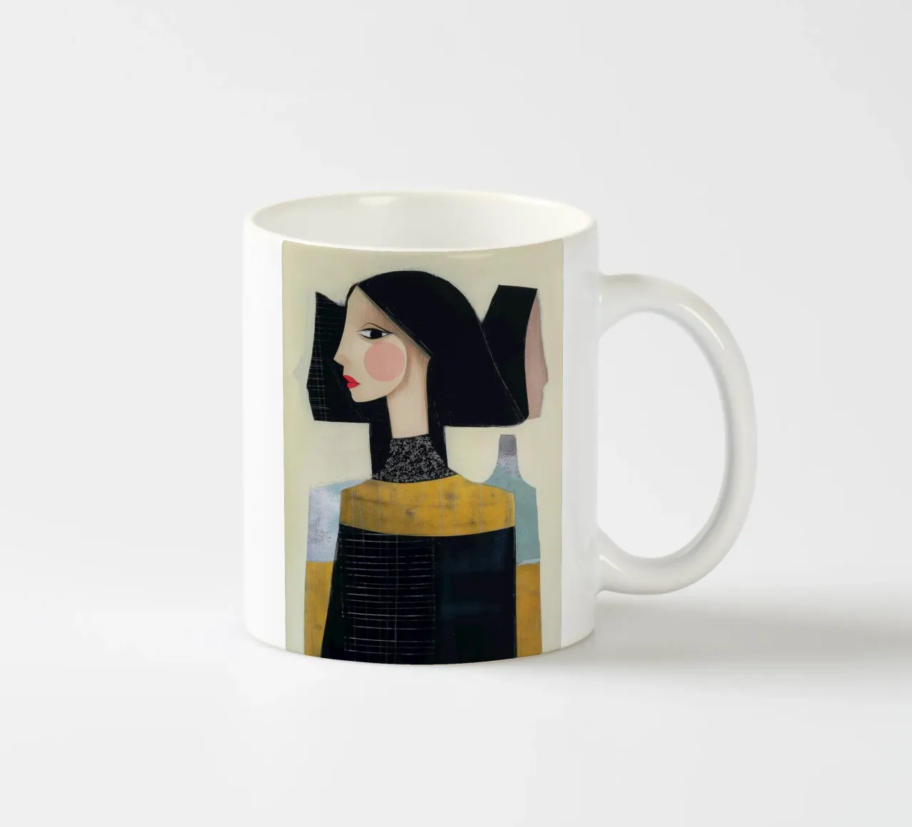 Sorelle astratte tazza in ceramica da Imagine