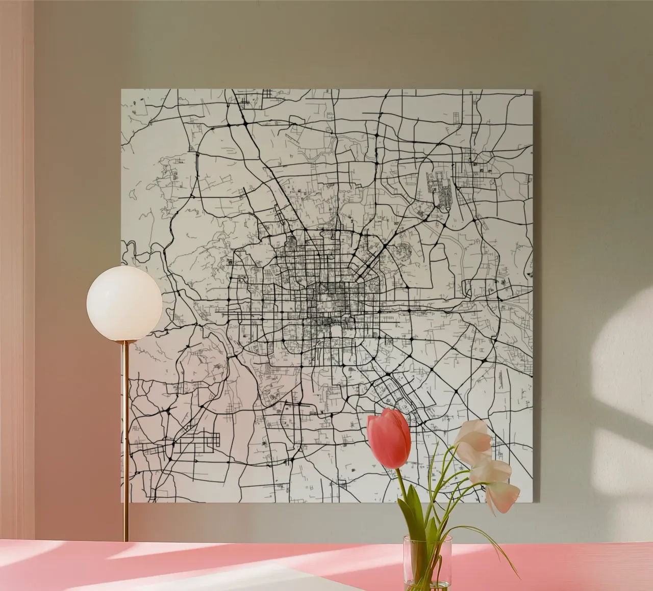 Bejing White plexiglass da Urban Maps