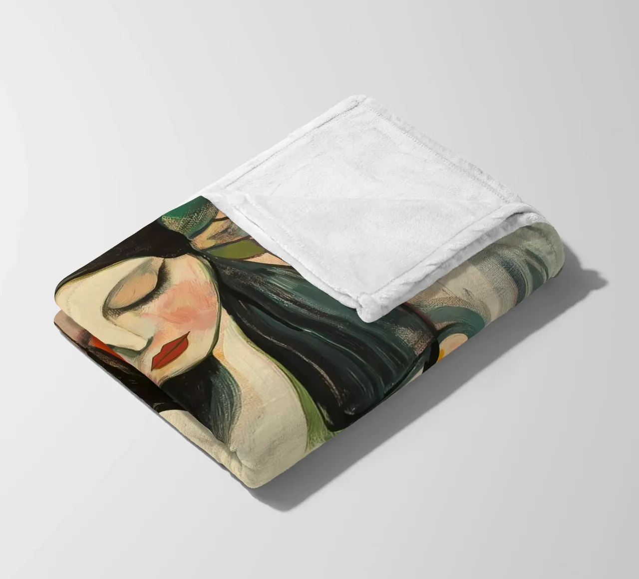 Vrouw modern abstract fleece blanket by Imagine