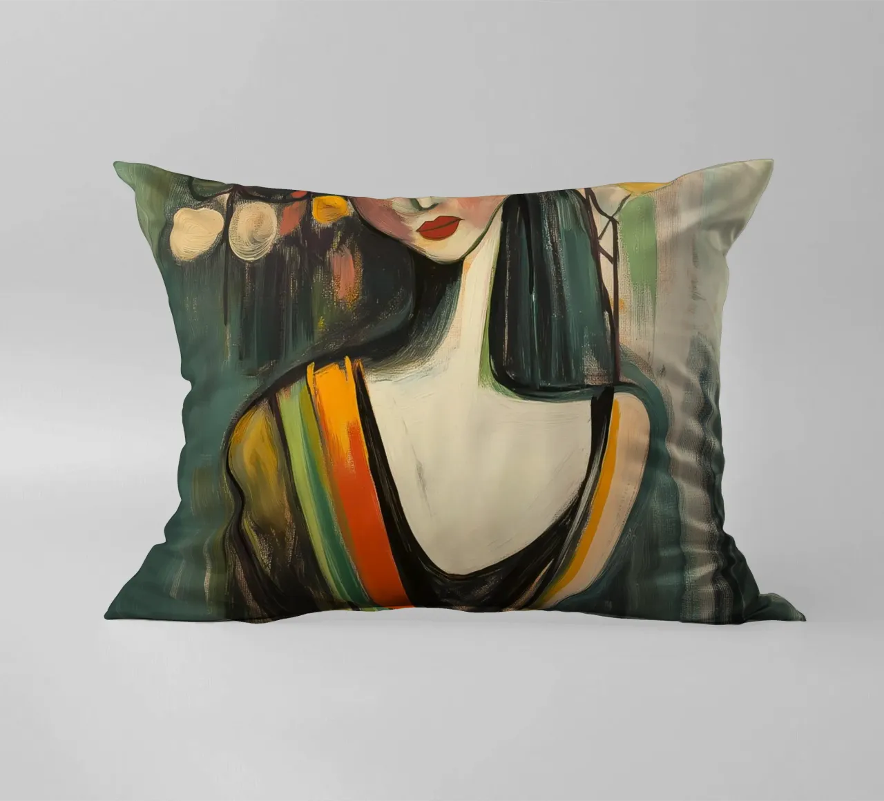 Vrouw modern abstract decorative cushion by Imagine