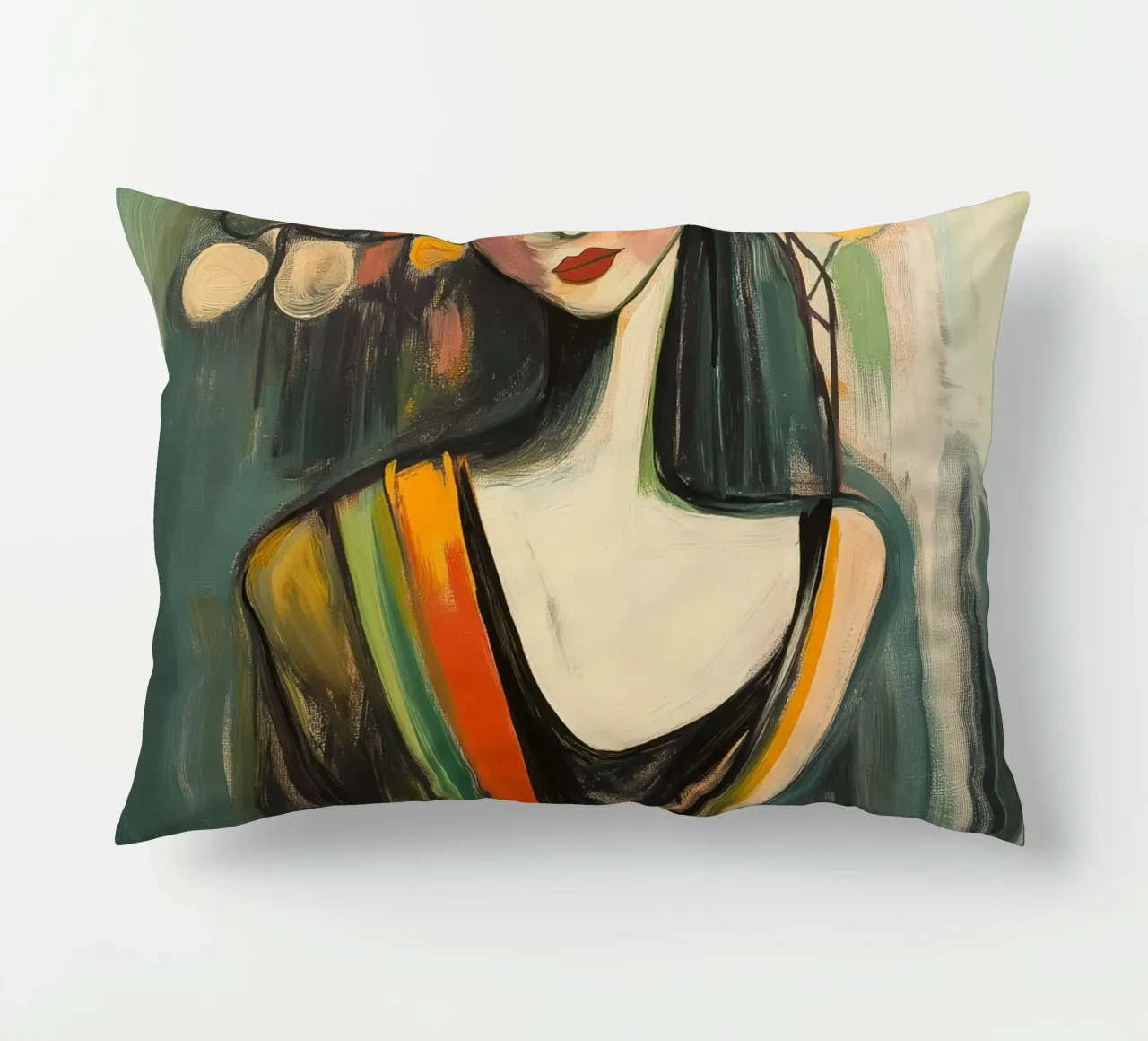 Vrouw modern abstract decorative cushion by Imagine