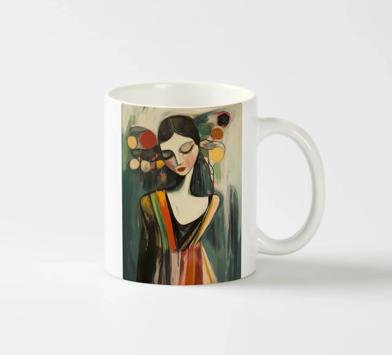 Vrouw modern abstrakt Keramik Tasse von Imagine