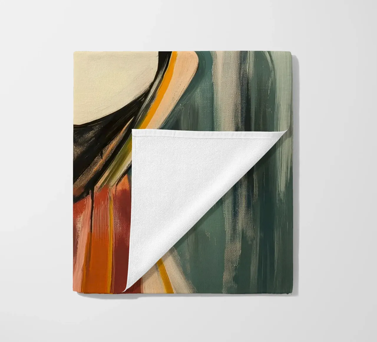 Vrouw modern abstract beach towel by Imagine
