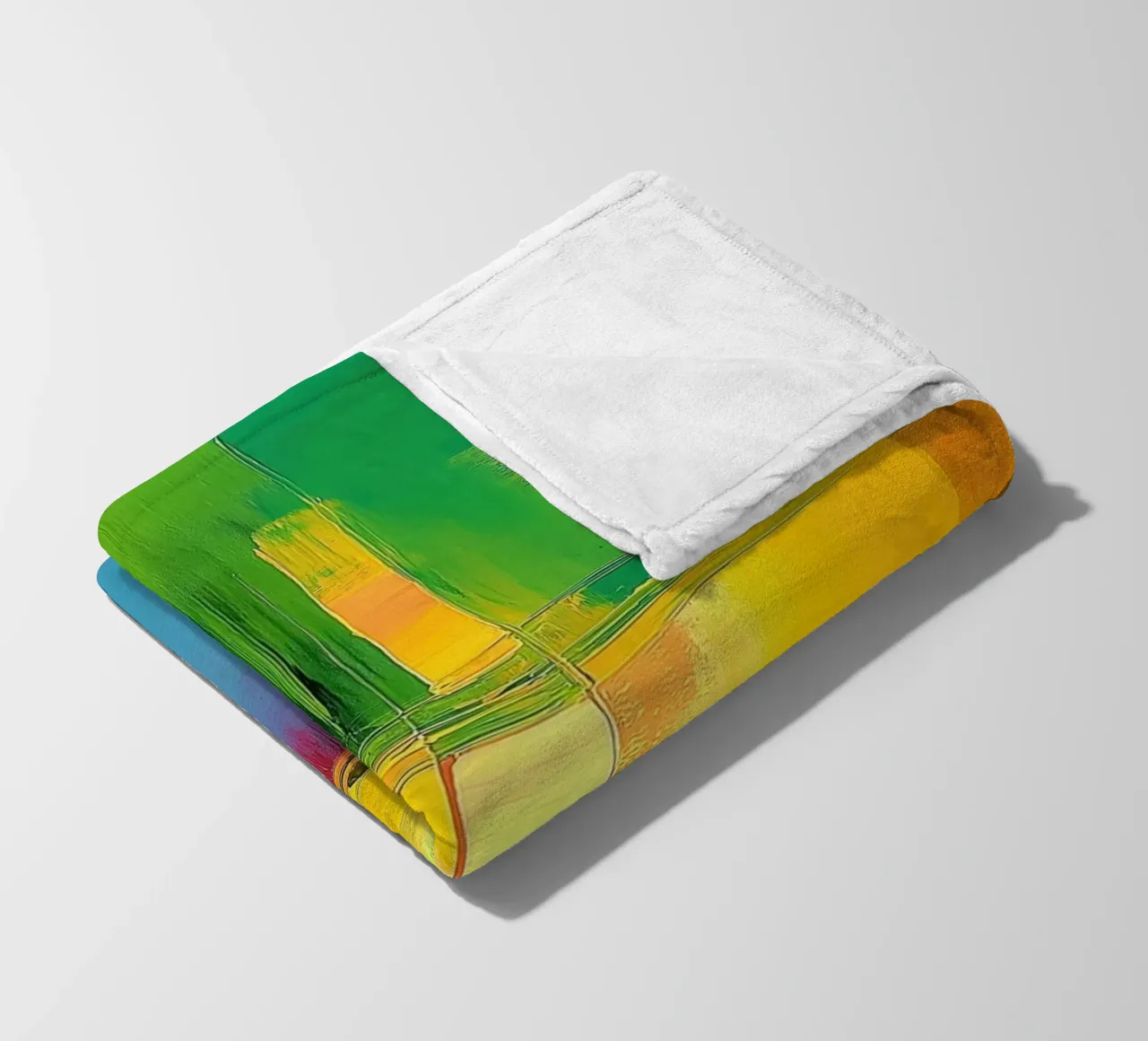 Abstract groen fleecedeken van Imagine